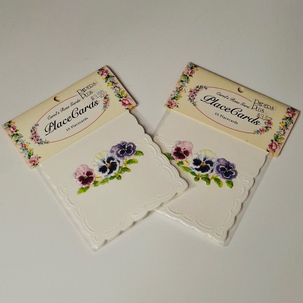 Vintage Carol Wilson Rose Garden Place Cards Lot of 20 Sealed Floral NOS